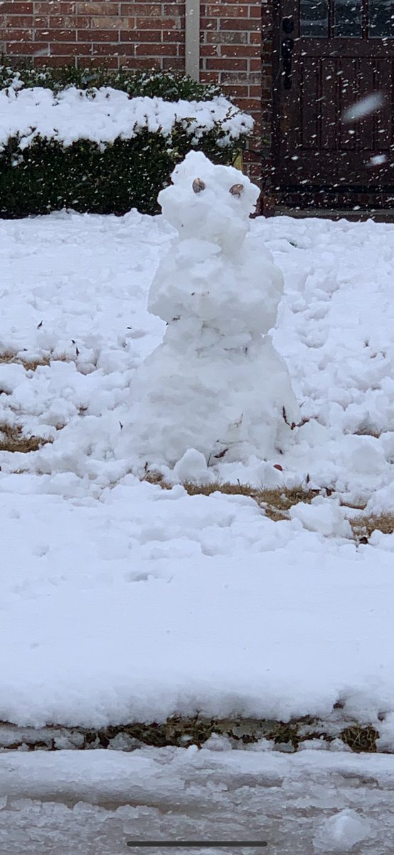 carrietrower's tweet photo. #oklahomasnow #snowman https://t.co/qN4ObGahau