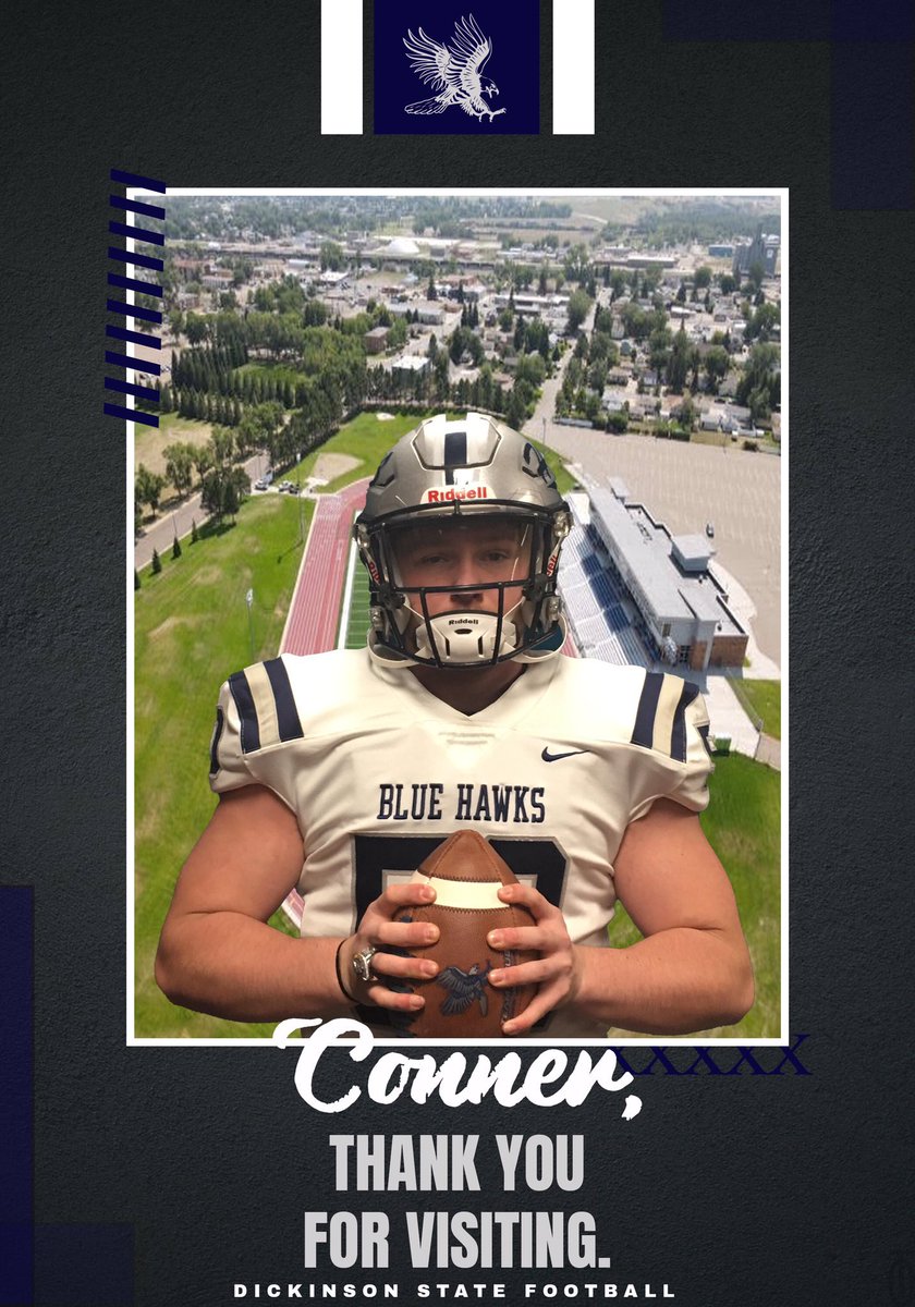 conner_waite's tweet photo. thanks @CoachVande37 @CoachPStanton @CoachOBrienDSU and the rest of the coaching staff for the amazing visit! great things happening out there❗️@BlueHawkFB https://t.co/nZbk0DNTiu