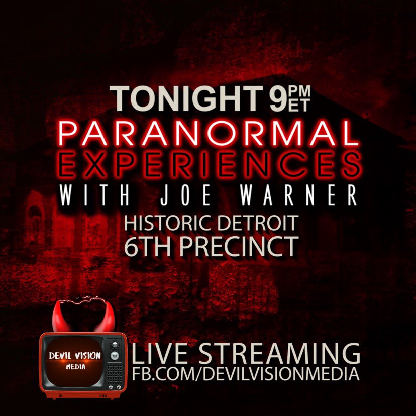 devil_vision's tweet image. Join us TONIGHT at 9pm ET on our Facebook for a LIVE paranormal investigation of Detroit's old 6th Precinct! #paranormal
