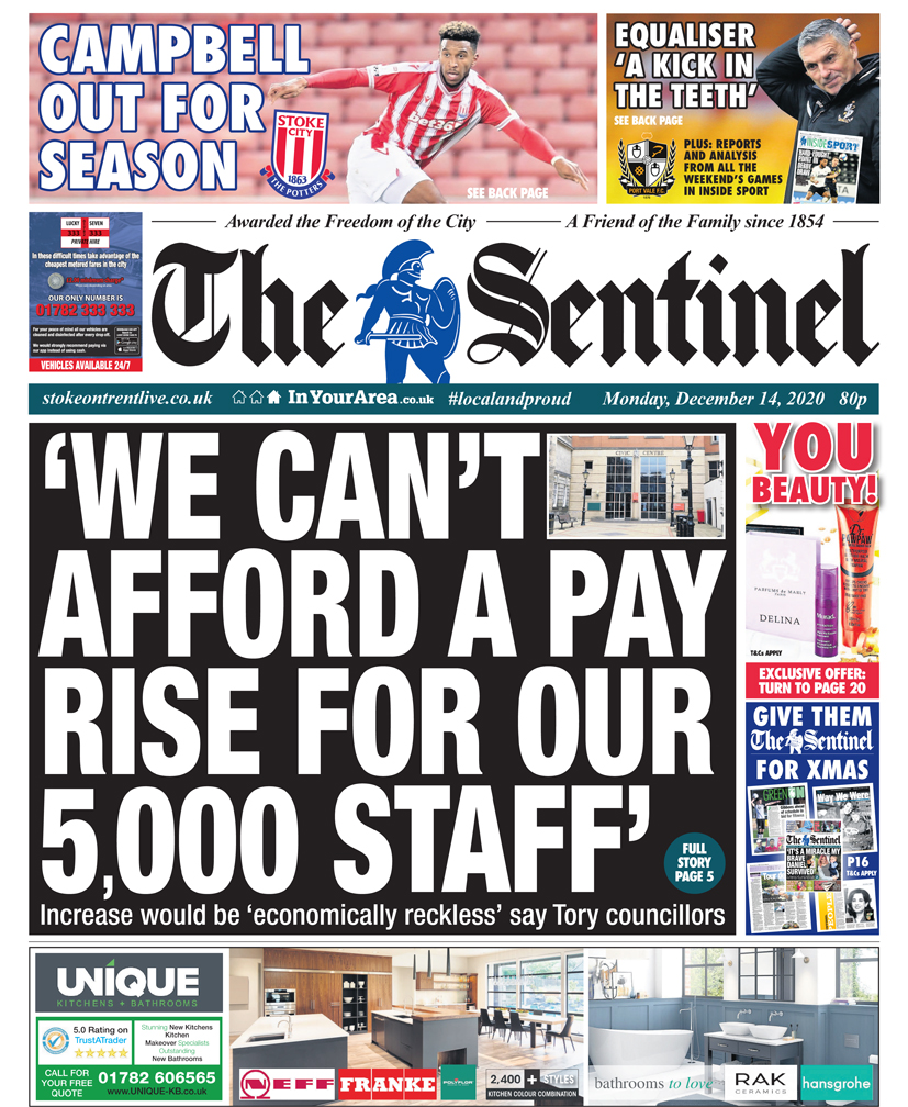 Sotlive's tweet photo. These are today's Sentinel front and back pages. If you can't get out to buy it, then get it delivered and save 40%. Find out how at https://t.co/kMJuQbbhP0 https://t.co/jrNWSCy7As