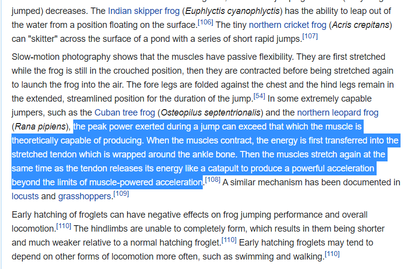 frogs have double jump, are you kidding me Herpetologists