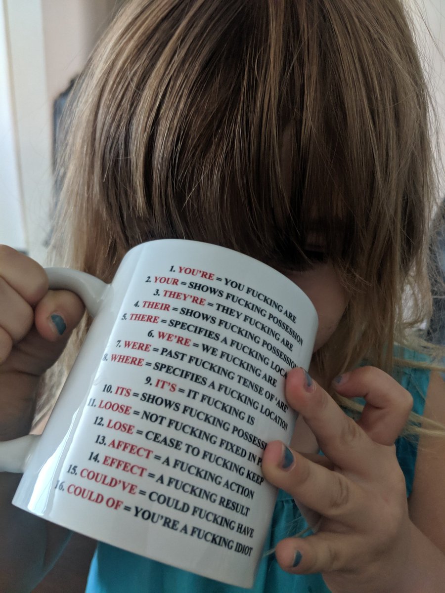 leemceachern's tweet photo. @JemWilson84 @rtalyat @TonyBagz My daughter drinking from a mug a coworker got me a few years ago. #couldof https://t.co/caRQ9kXbWS