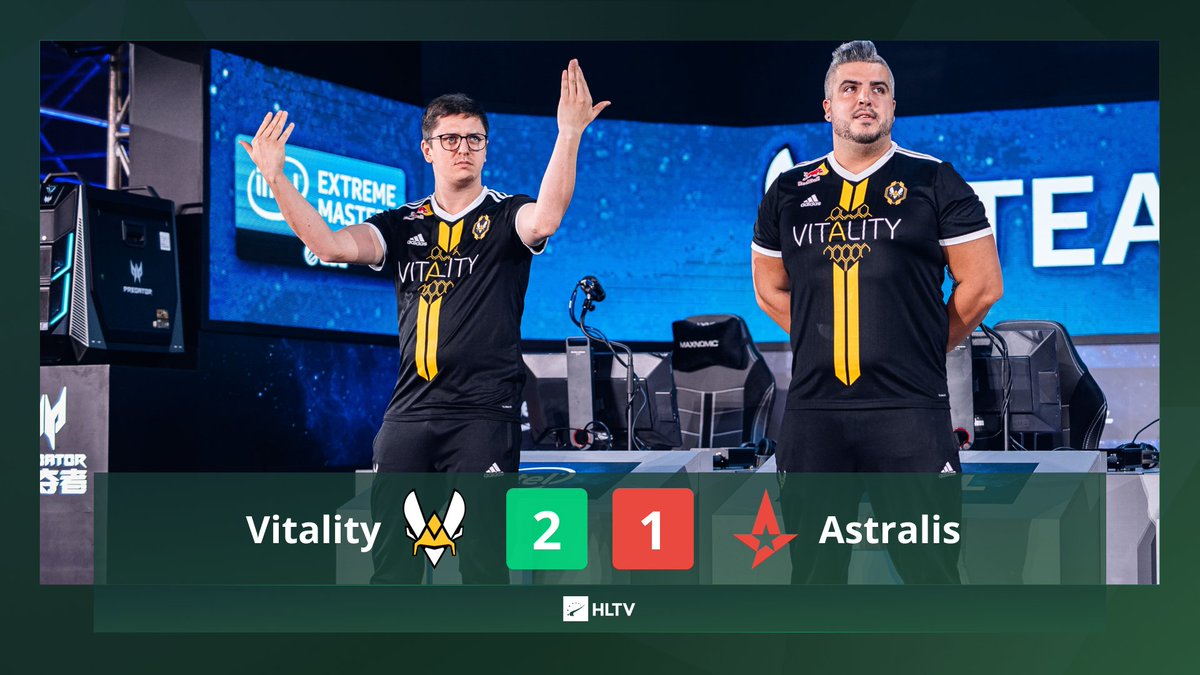 HLTVorg's tweet image. .@TeamVitality reign supreme over @AstralisCS 2-1 to win #BLASTPremier Fall 2020 Finals 

16:4 on Vertigo
14:16 on Dust2
16:5 on Inferno