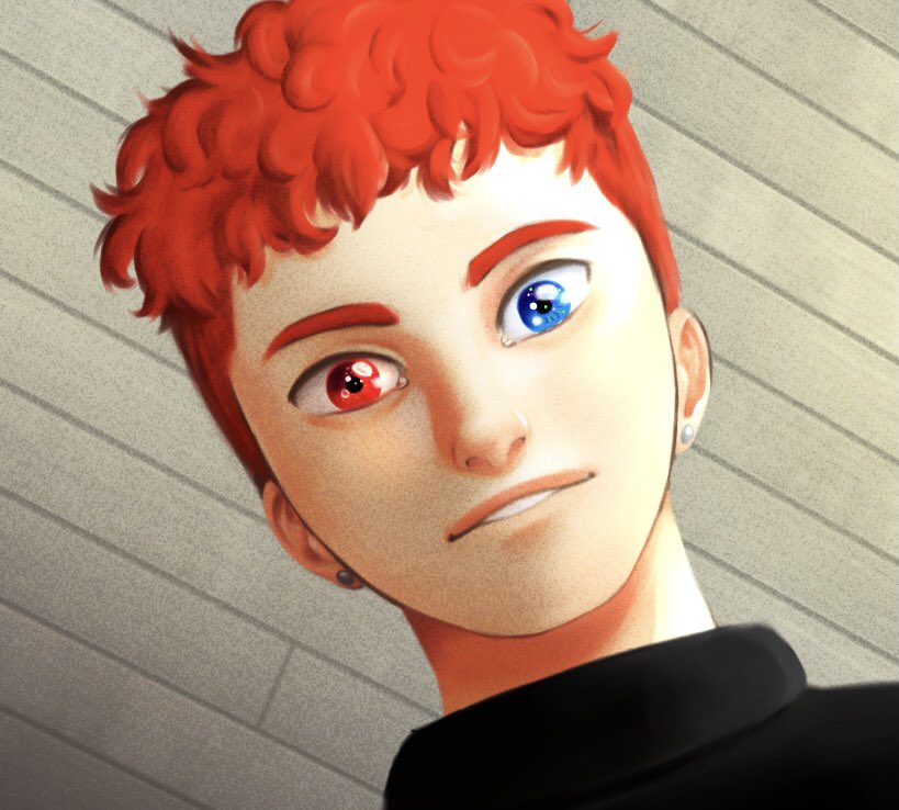 SobekDraw's tweet photo. Y avait une deuxième partie à ce dessin (psk Ektoras est sensé regarder quelqu’un assis) mais ma main m’a dit « non. » Donc je me suis arrêtée à Ektor mdr 
J’ai un peu foiré la perspective mais j’ai galéré 😭 https://t.co/R0YCqy9Bto