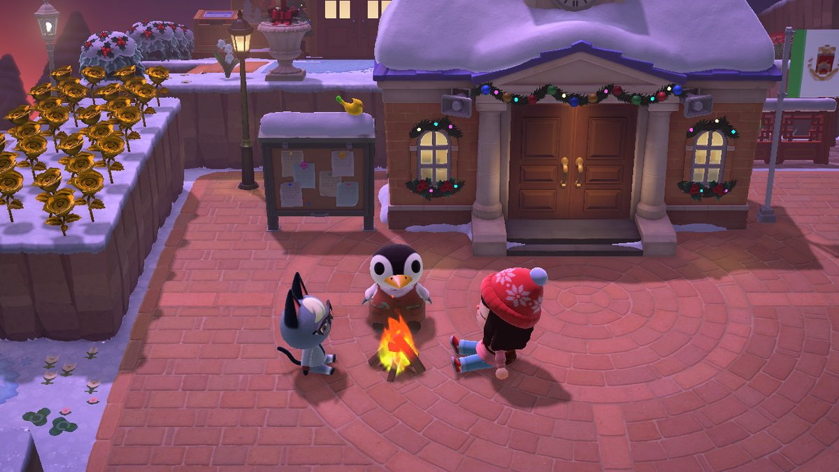 skedowdle's tweet photo. putting the sit emote into action, also my villagers are so photogenic! #AnimalCrossing #ACNH #NintendoSwitch https://t.co/Z4QOxlzij6