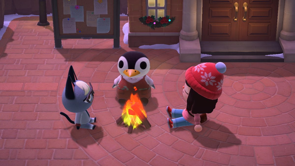 skedowdle's tweet photo. putting the sit emote into action, also my villagers are so photogenic! #AnimalCrossing #ACNH #NintendoSwitch https://t.co/Z4QOxlzij6