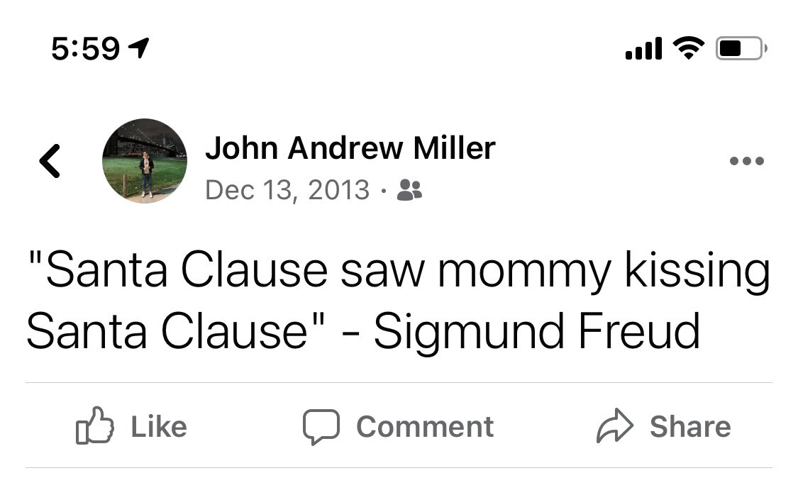 JohnAndrew_92's tweet photo. I still think this was my best Facebook status ever. And I’m still disappointed in the low number of likes 😞 https://t.co/CdCIYGItmp