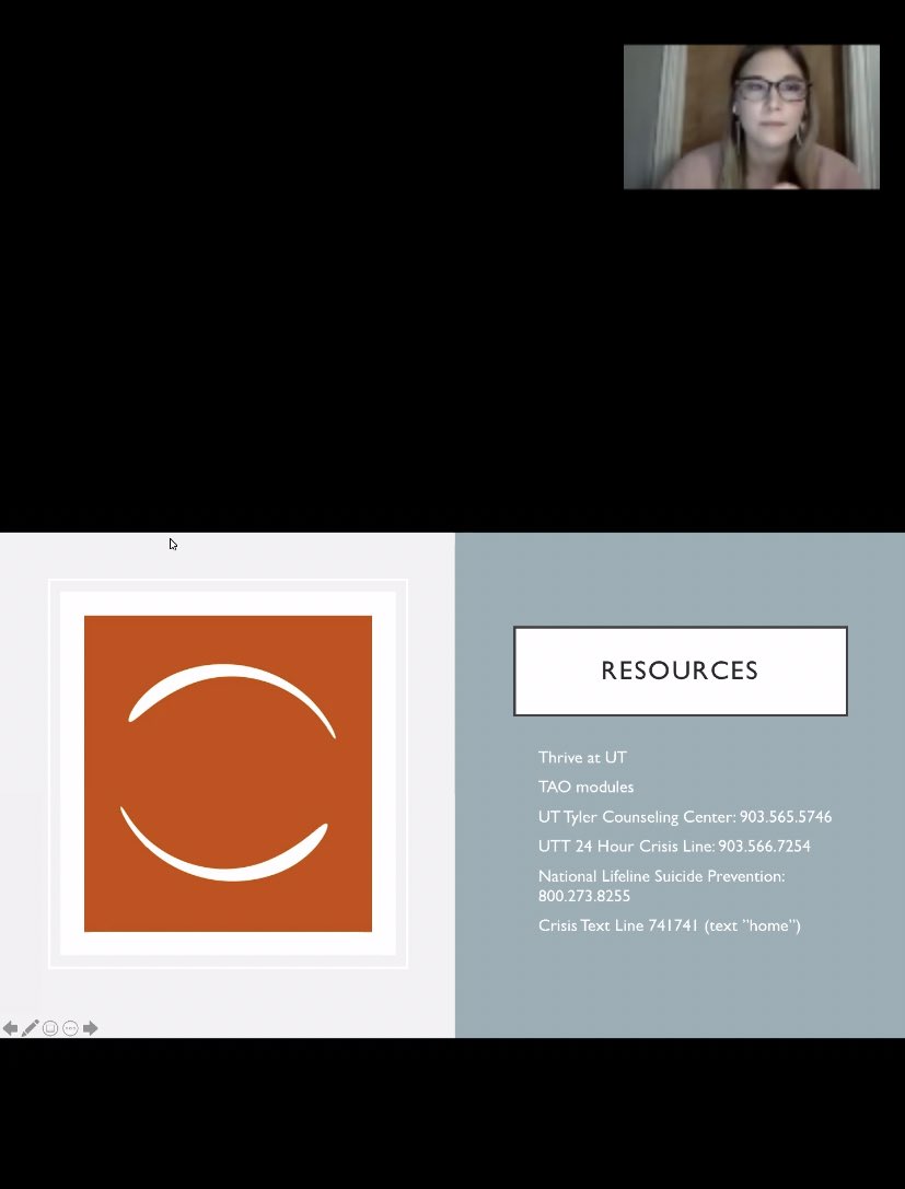 Thank you <a href="/BayleeCochran/">Baylee Martin</a> for speaking to SAAC tonight! We are proud to have you as a <a href="/uttylerpatriots/">UT Tyler Patriots</a> alumni and look forward to working with you more ! <a href="/UTT_XCTF/">UT Tyler Track and Field/Cross Country</a> #UTTylerSAAC