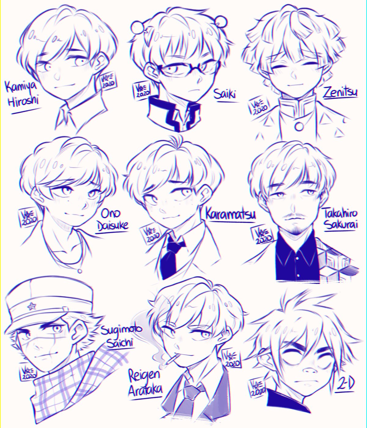 len on twitter instagram s sketch requests part 1 digitalart sketch kamiyahiroshi saikikusuo zenitsu onodaisuke karamatsu takahirosakurai sugimotosaichi reigenarataka 2dgorillaz https t co 3clc2uqiyx twitter