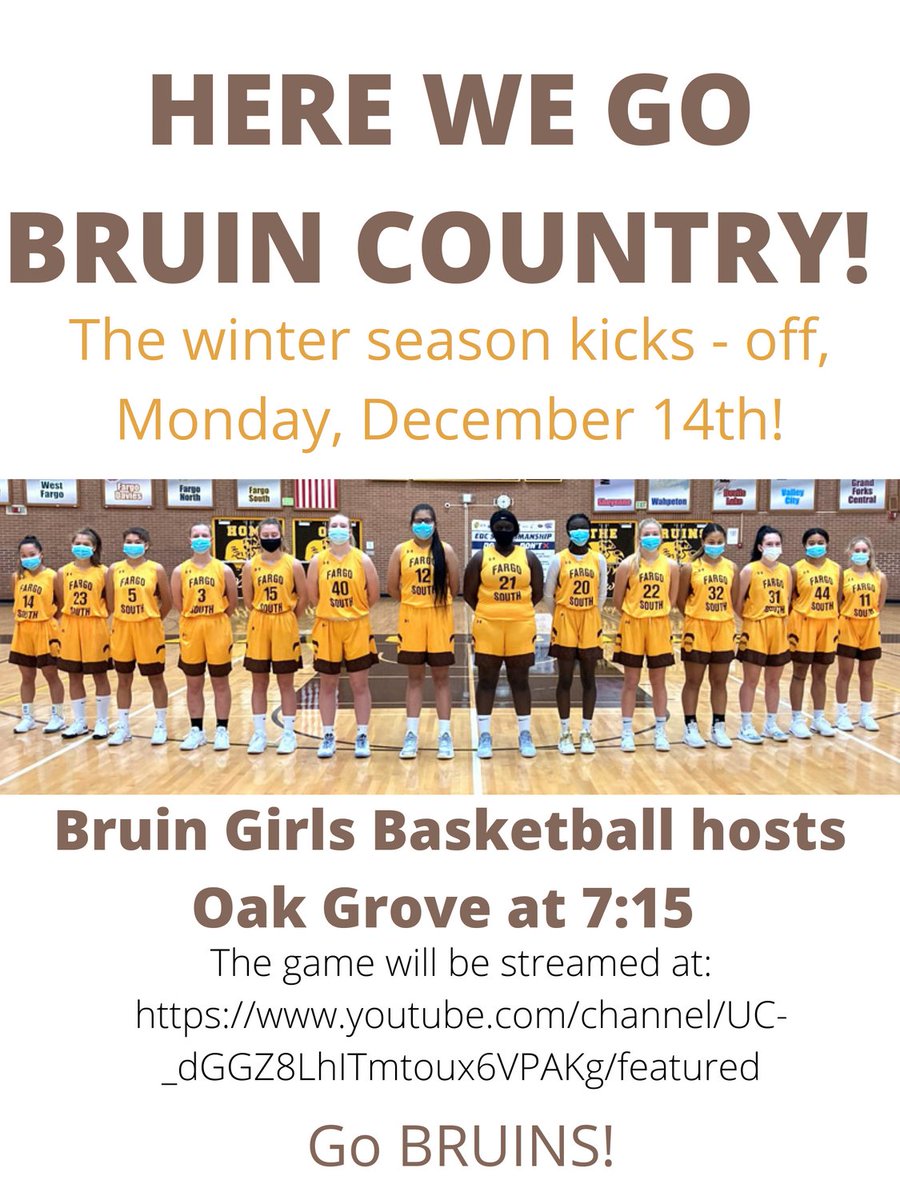 Here we go Bruin Country! The winter season starts on Monday, December 14th!