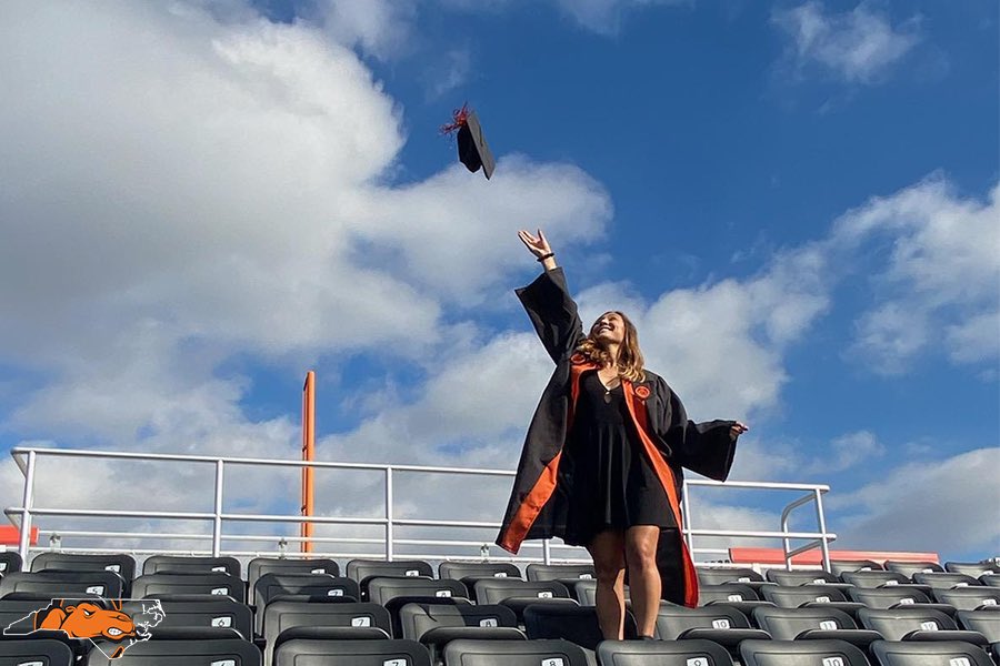 Congratulations to our graduate Sydney Towns. 

Proud of everything you’ve accomplished in the Orange and Black and grateful for your time in The Creek. 

Get ready 🌍...you’re gaining a good one.
