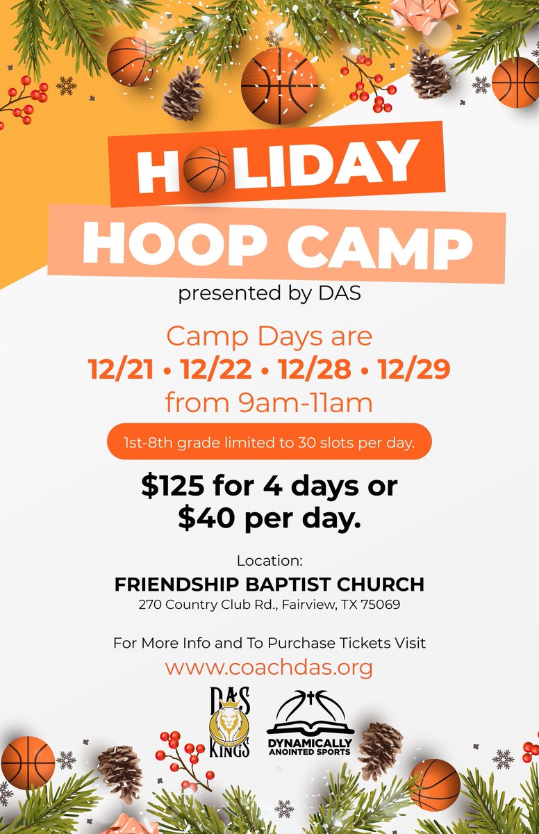 jboline10's tweet photo. Attention DFW parents, coaches, etc. We have a fundamentals camp this holiday for 1st-8th graders. We sent out emails to the parents from the last holiday camp this evening&amp; 8 have already registered for all 4 days! When your doing it the right way, blessings will follow! 🙏🏾🏀💯 https://t.co/L5w2Oxau5w