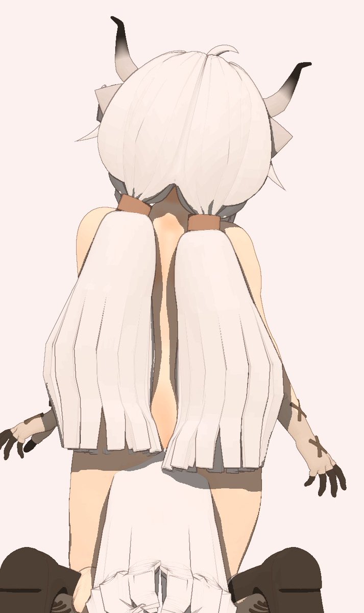 ヤクさんポーズ付け 服無し
#けものフレンズ 