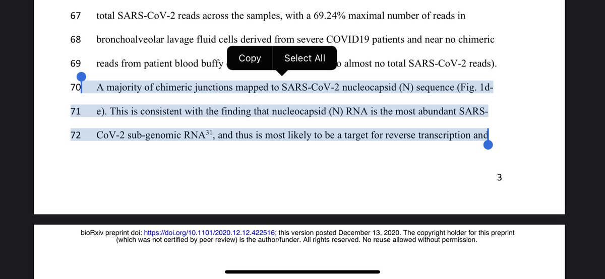 Looks like the higher the copy number Subgenomic RNA, the higher frequency of human genomic integration.Testing with the N gene is a disaster.Testing with anything that subgenomic is a disaster.