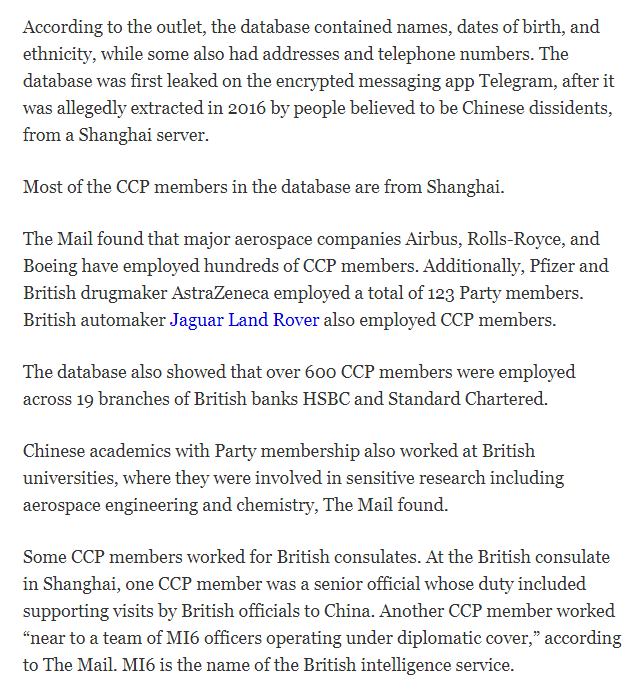 The brutal CCP regime in Beijing only lets their Chinese Communist Party members who leave the country with the blessings & approval of the CCP to live abroad do so if they agree to act as influence agents if called upon.