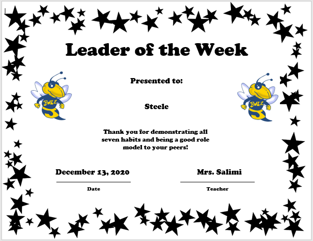 KatherineSalimi's tweet photo. Congratulations to Steele, our new Leader of the Week! https://t.co/cBjxvNkSFi
