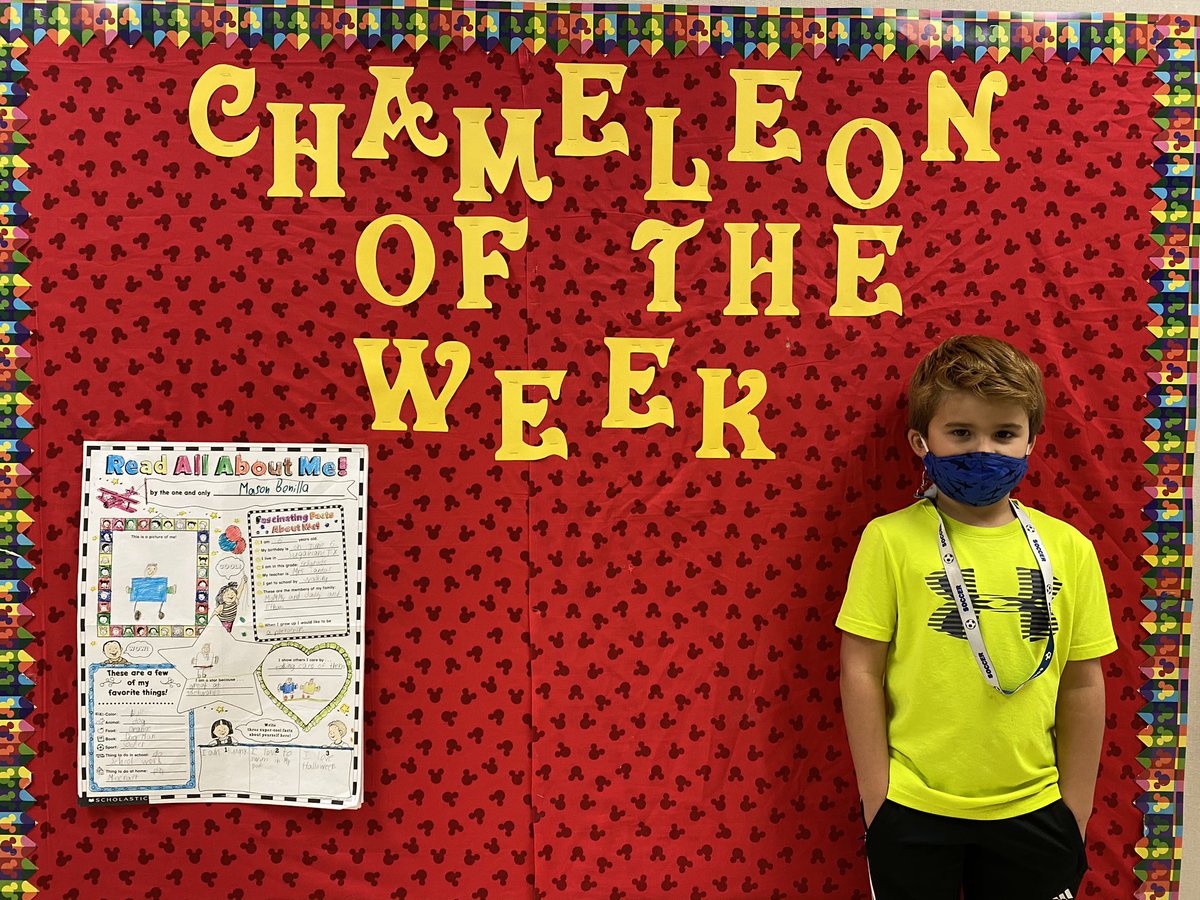 MrsSantos15's tweet photo. Mason B. was our Chameleon of the Week last week! Way to go Mason! https://t.co/oZ23A4G70T
