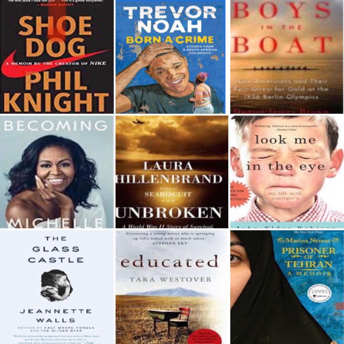adrian_delmonte's tweet photo. #englishteacher question!
This is my usual #booklist for final term reading; has to be a memoir or biography.
There are some #diversetext texts here, but I’m looking for any other suggestions.
#disrupttexts #educhat #diversity https://t.co/AzGedr3B9O