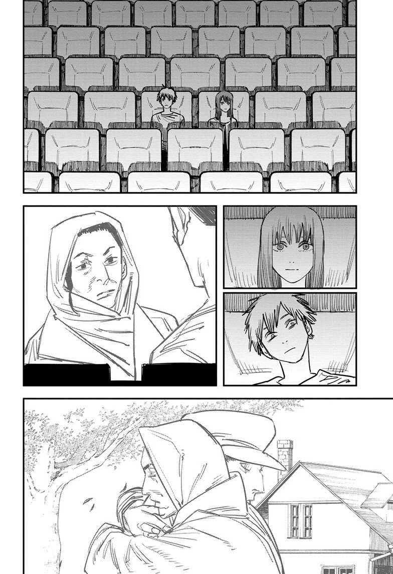 Going back to makima and denji’s date we see her cry after watching a film of two people hugging each other and then admits that she’s watched it numerous times before which is really sad to think about and shows how much she’s yearning for that type of affection