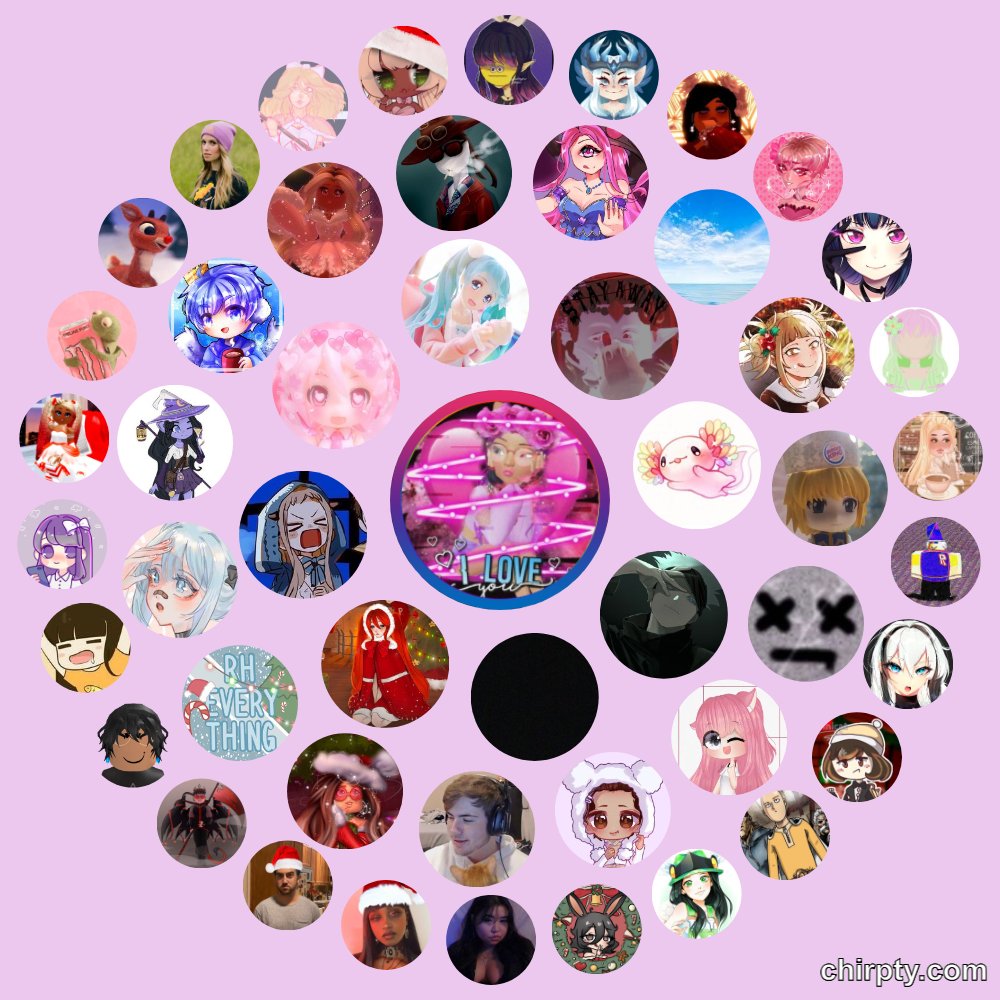 Circle 1 @JoshPlaysRh @RedSamurai8 @LovelyPotaaa @HeavenlyHedwig @catgirladrian @opalartsy @stixxntricks @LilDoodles1 I was surprised to see pota and stixxntricks in there especially so close