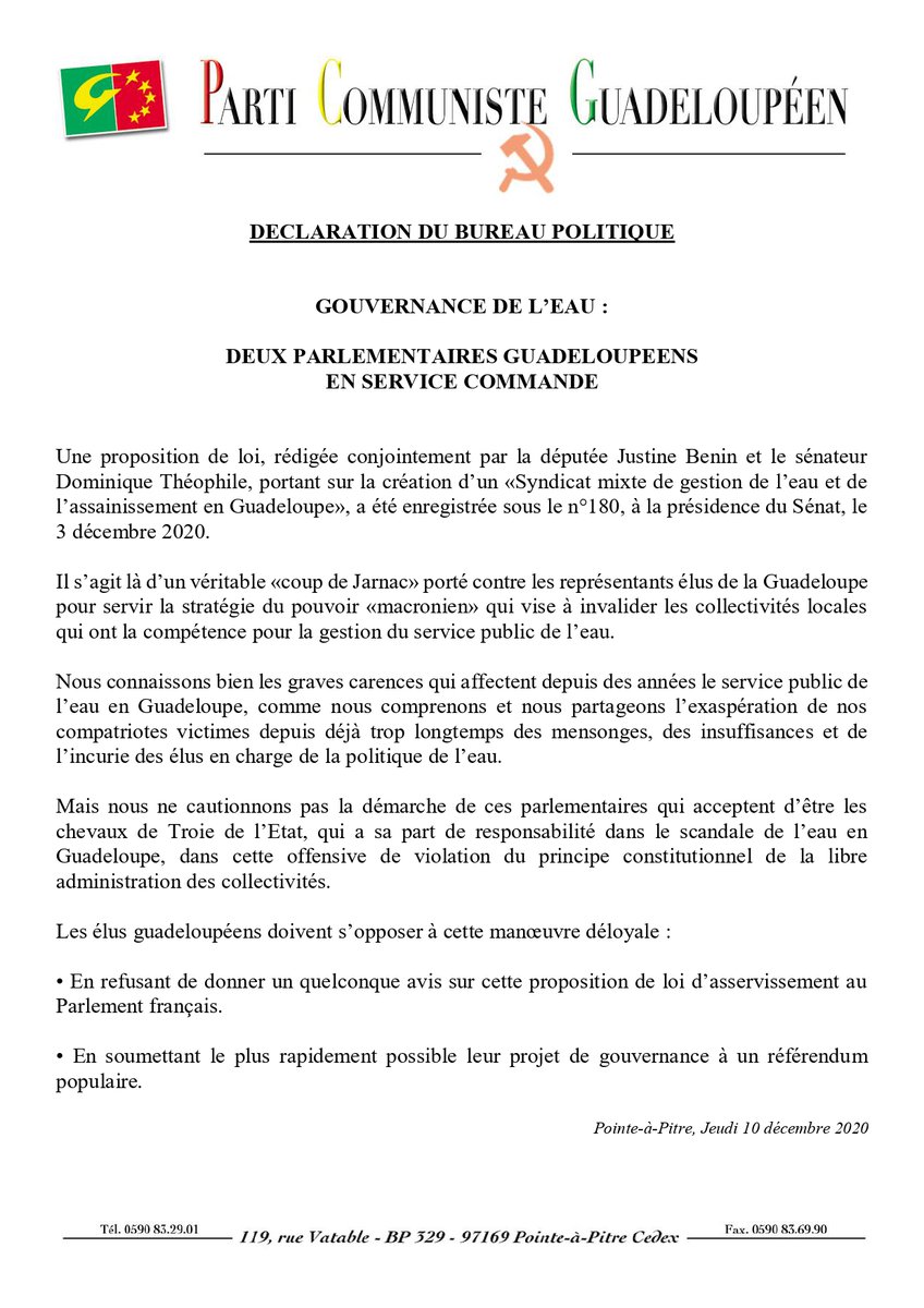 PCG Parti Communiste Guadeloupéen tweet media