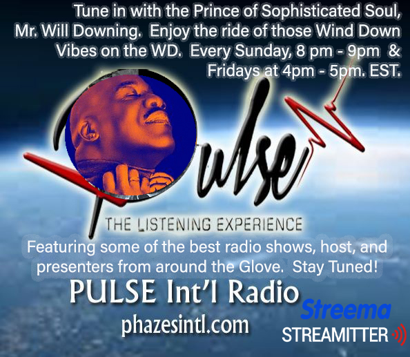 PhazeII_'s tweet image. Coming up next at the top of the hour.  Tune in with the Prince of Sophisticated Soul, Mr. Will Downing.  Enjoy the Ride of those Wind Down Vibes, on the Wind Down.  Beginning at 8pm - 9pm EST.

PULSE INT'L RADIO
pulseintl.com
Streema
streema.com/radios/PULSE_I…...
