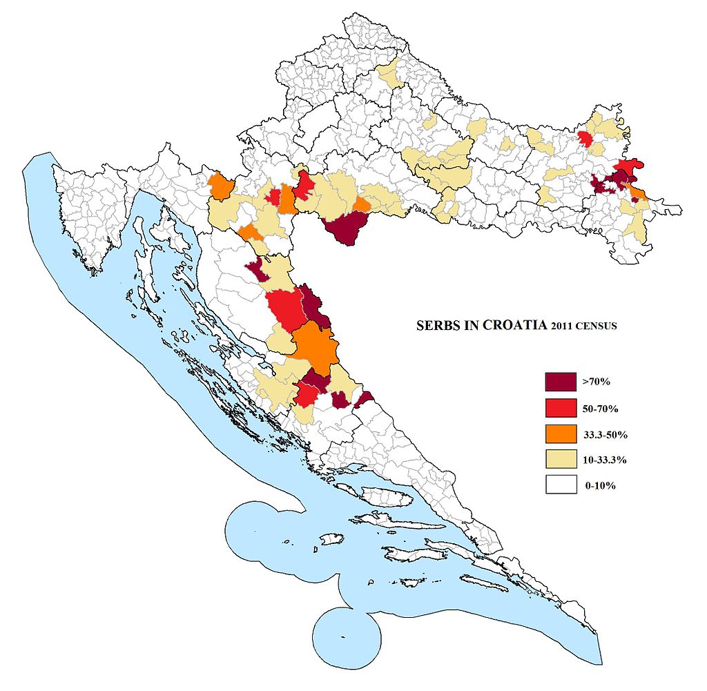 13. During WW2, Croatian  #Ustashe exterminated more than 300,000  #Serb civilians in the Nazilike "Independent State of  #Croatia" which covered modern day &  #Bosnia &  #Herzegovina.In 1995, even more Serbs to flee or were expelled byforces.Result: Serbs are 4.5% today in.