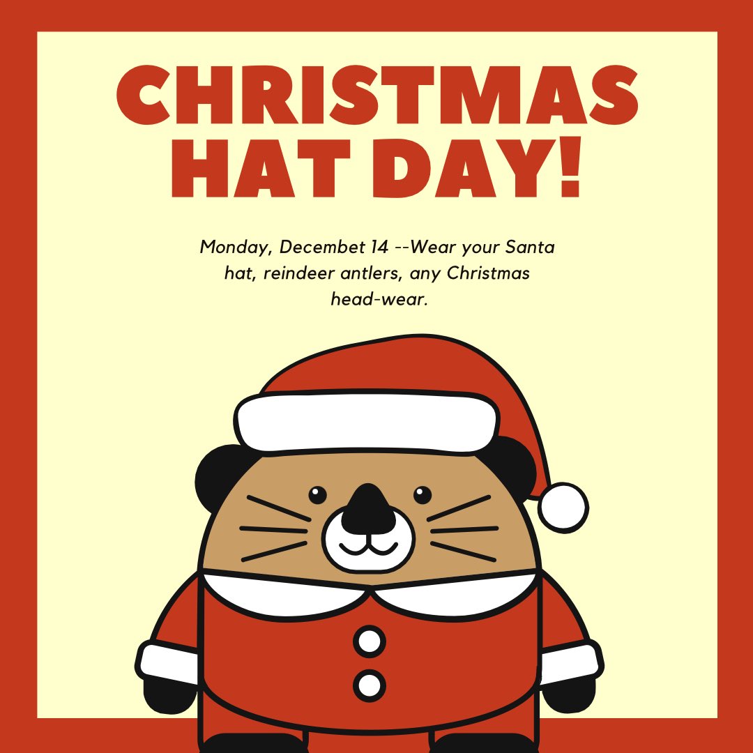 JP2Council's tweet photo. Hey Jags, get into the Christmas spirit by wearing a Christmas hat to school on Monday! https://t.co/z44d0lpwOT