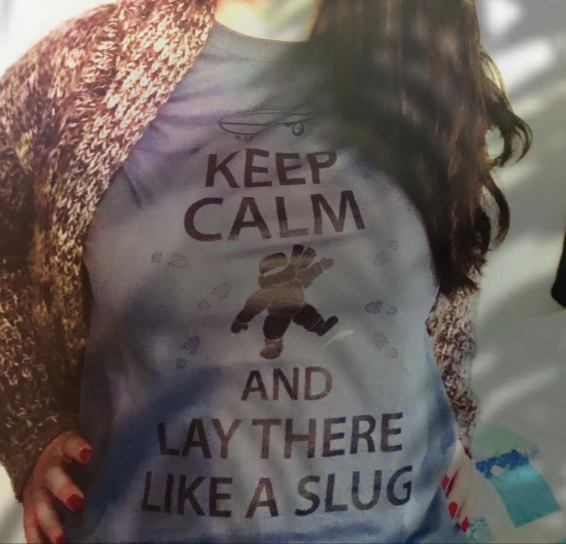 Today, I was sporting an original <a href="/IanPetrella/">Ian Petrella</a> t-shirt design given to me by my hubs for my birthday. Love it so much! #Randylaytherelikeaslug #itwashisonlydefense #AChristmasStory