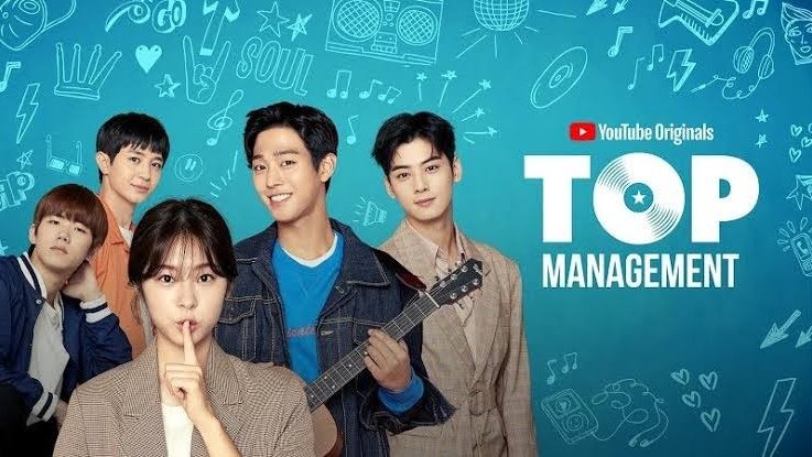 top management (2018)tells the story of a new manager at an entertainment agency who uses her ability to see the future to succeed in the industrygenre: romance, life, fantasytags: idol, poor female lead, bromanceepisodes: 16network: youtube originalsrating: 5/5