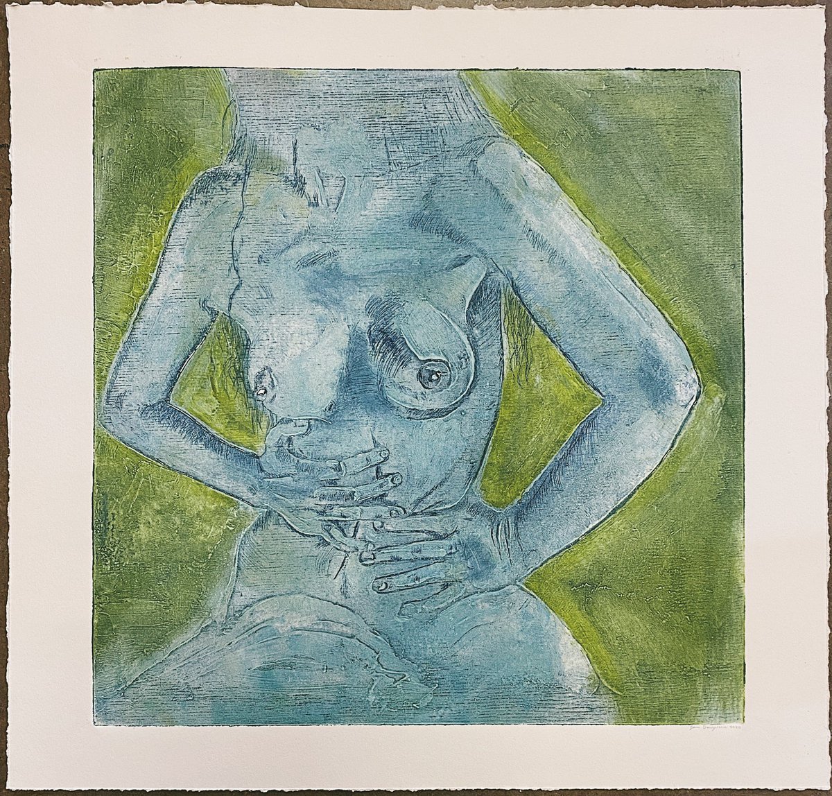 picsofwhatimake's tweet image. in love w how one plate can make so many pretty little babies
12x12 collagraphs on unknown kind of paper