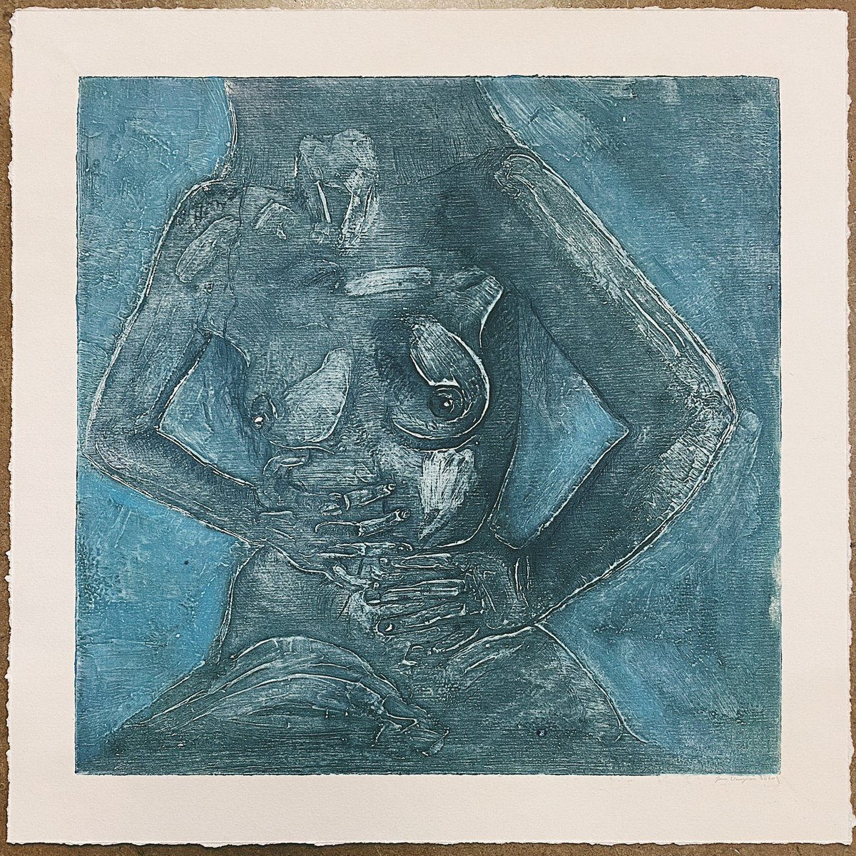 picsofwhatimake's tweet image. in love w how one plate can make so many pretty little babies
12x12 collagraphs on unknown kind of paper