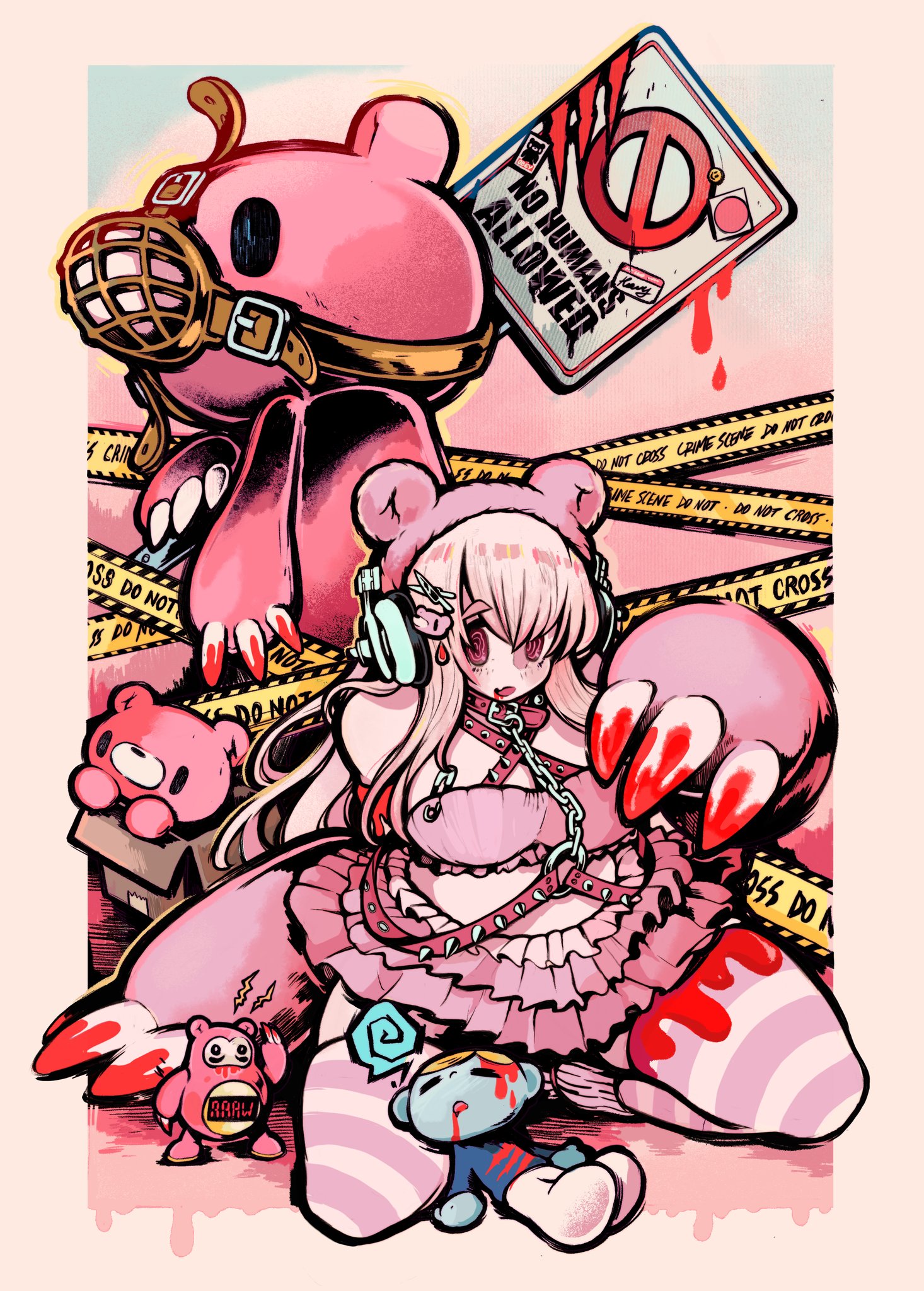 Pipidummy Gloomy X Sonico Fanart Based On The Taito Grg Sonico Racer Queen Figure I Love Sonico She S So Cute And Morichack S Gloomy Bear Design Was An Icon On My