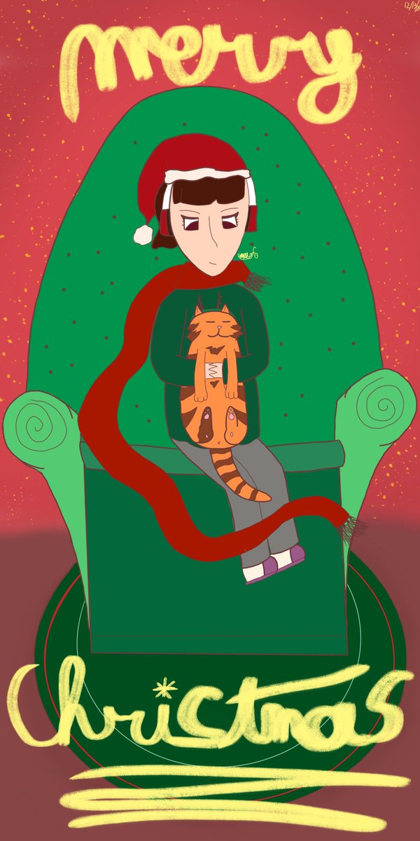 Tammryn1's tweet photo. Lofi hip-hop girl Christmas https://t.co/wBU7QiA7Lz