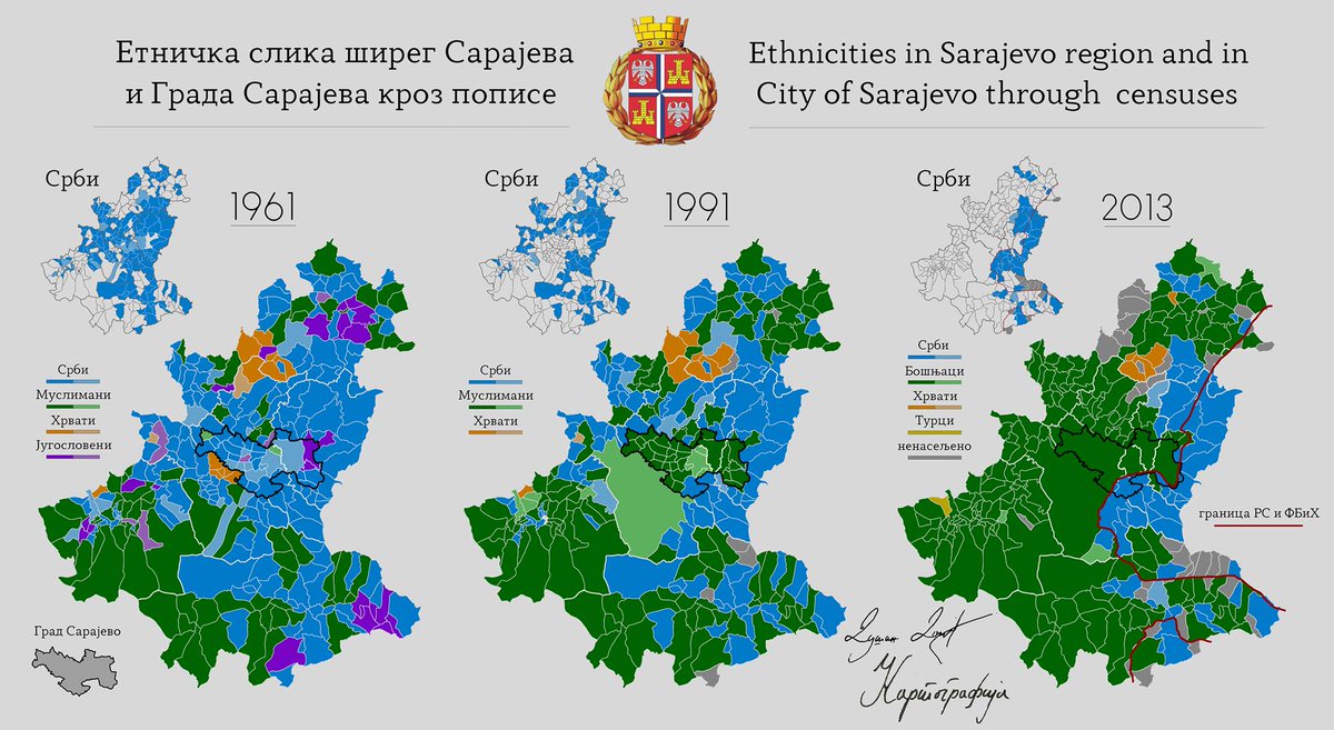 15. While we are on this topic,  #Serbs are often blamed for ethnic-cleansing in  #Bosnia &  #Herzegovina.W/ reason, because it happened, but w/o cause, because the 3 ethnicities did so toward each other.What is less known is that in  #Sarajevo, it started way before  #BosnianWar.