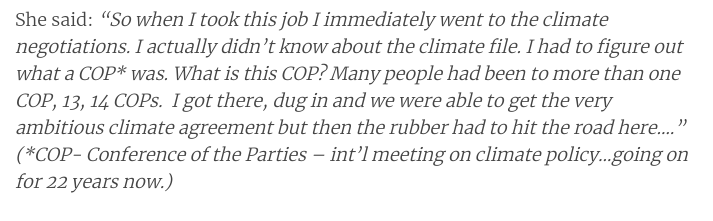 Imagine  @cathmckenna committed Canada to this disastrous  #ParisAgreement when she didn't even know what a 'COP' was! What she told the  @CalgaryChamber in March 2017  https://blog.friendsofscience.org/2017/03/26/chamber-of-horrors-minister-mckenna-comes-to-calgary/ 'rubber hit the road'  #ableg  #abpoli  #cdnpoli