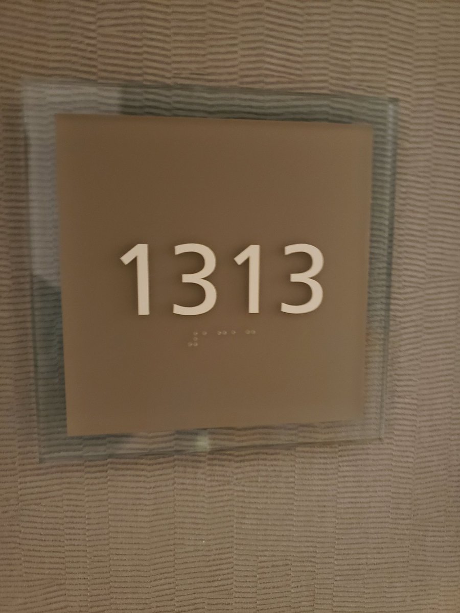 GMon318's tweet photo. Not only a 13th Floor in a Hotel, but a Room 1313. Whoa https://t.co/MLeZ68Bhyo