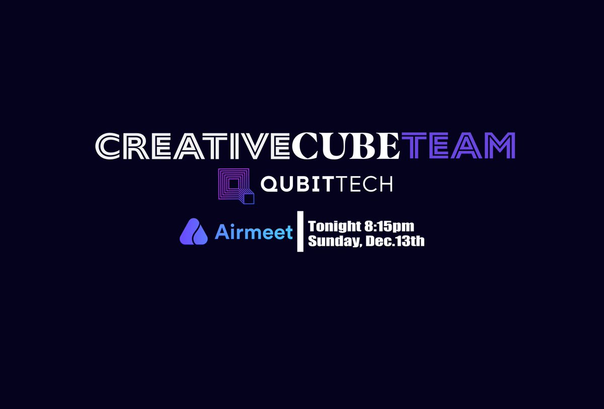 CryptoStage's tweet image. Want to know what all the hype is about on Qubittech join us tonight at 8:15pm cst for an Airmeet with Keith’s #CreativeQubeTeam. Pre-Register for the webinar at airmeet.com/e/801e8f50-3d7…

#Qubittech #NetworkMarketing #BTC #ETH #passiveincome #DigitalAssetManagement