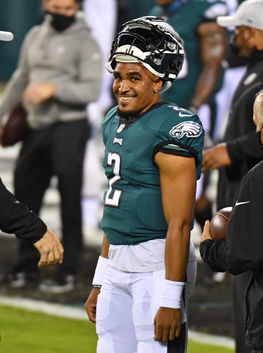 rick_theproblem's tweet photo. Hey @JalenHurts, “It ain’t about how hard you hit, it’s about how hard you can get hit and keep moving forward!”

Welcome to Philly! #FlyEaglesFly https://t.co/3GYw9lsSvx