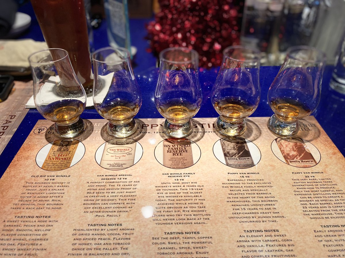 Egotript's tweet photo. Pappy Van Winkle tasting! ๐ฅ
#Bourbon #WalnutGrill
#LotBwontheday https://t.co/ACUgZ5EXjf