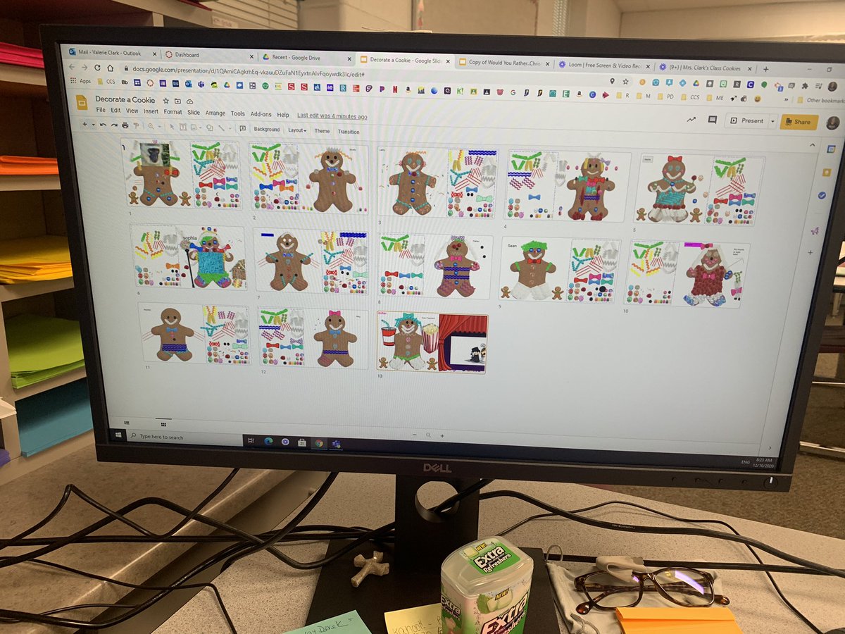 iTeachLoveGrow's tweet photo. It’s easy to look at all the things I’m missing this year, as a virtual teacher. It’s also possible to find joy where you can. These gingerbread people turned out so good and it was so fun to do something like this as a class. https://t.co/MwZcj3wQan