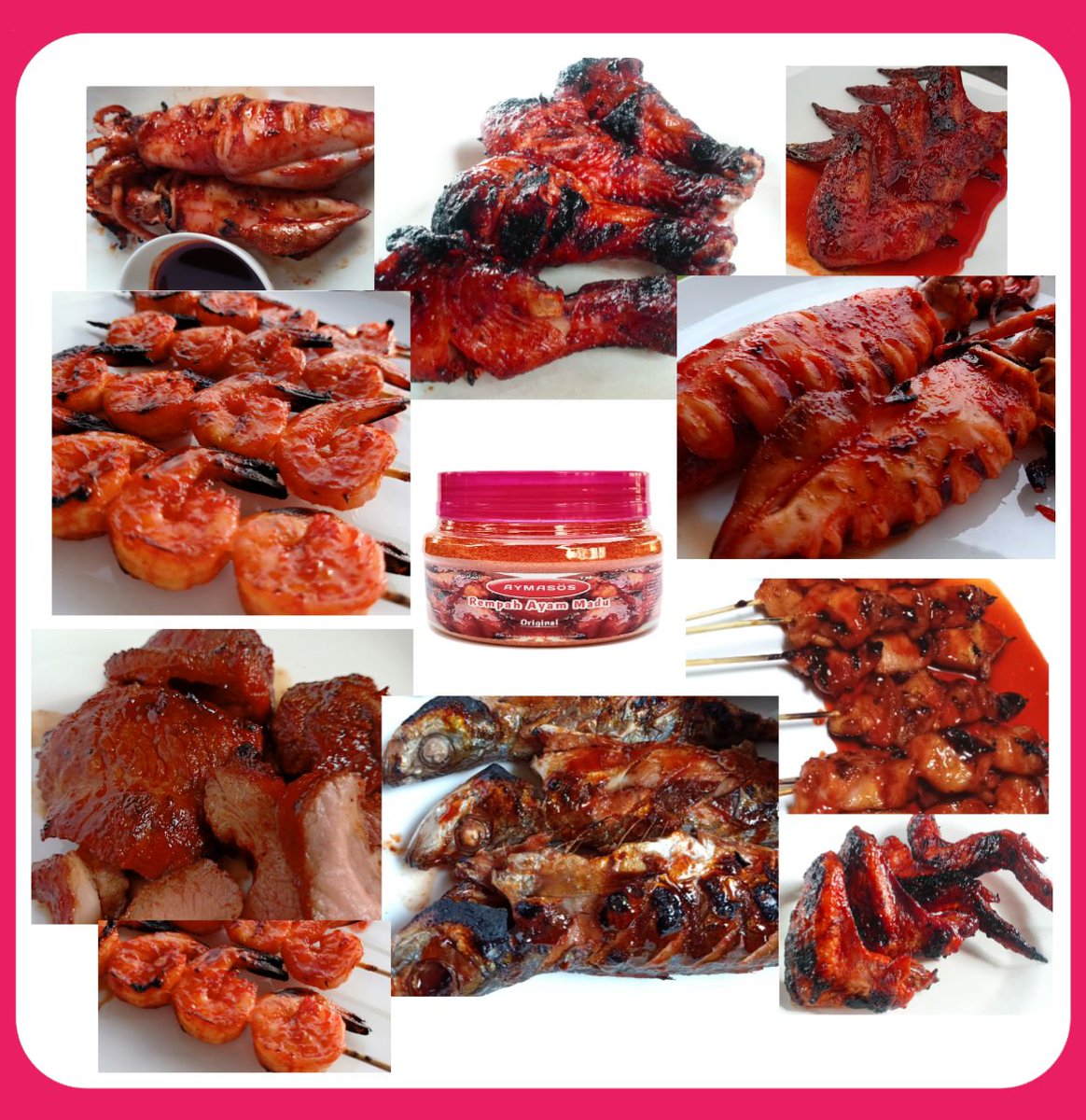 AymasosOhsem's tweet photo. Rempah ayam madu ni merupakan rempah yang serbaguna tau

Boleh perap pelbagai
Antaranya:
🍗 Ayam
🥩 Daging
🍖 Kambing
🐥 Puyuh
🦐 Makanan Laut

Order sekarang👇

https://t.co/9ZAOcZVH60 https://t.co/FsBDHp5rnT