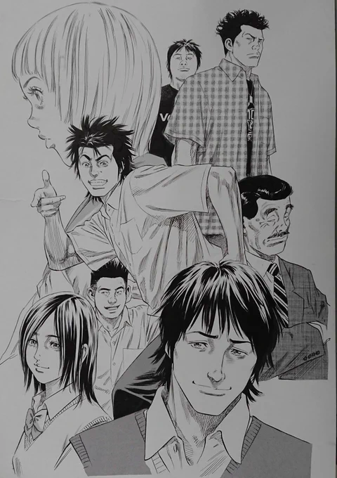 べしゃり暮らしの初期設定画。明らかに変更してよかったキャラがひとり。笑 