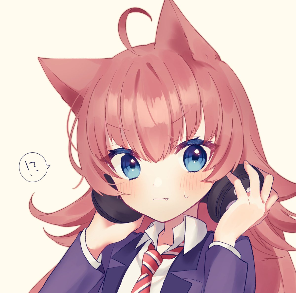 I like this one because she looks vaguely annoyed and embarrassed.and maybe that's because she just realized that these headphones won't work for her