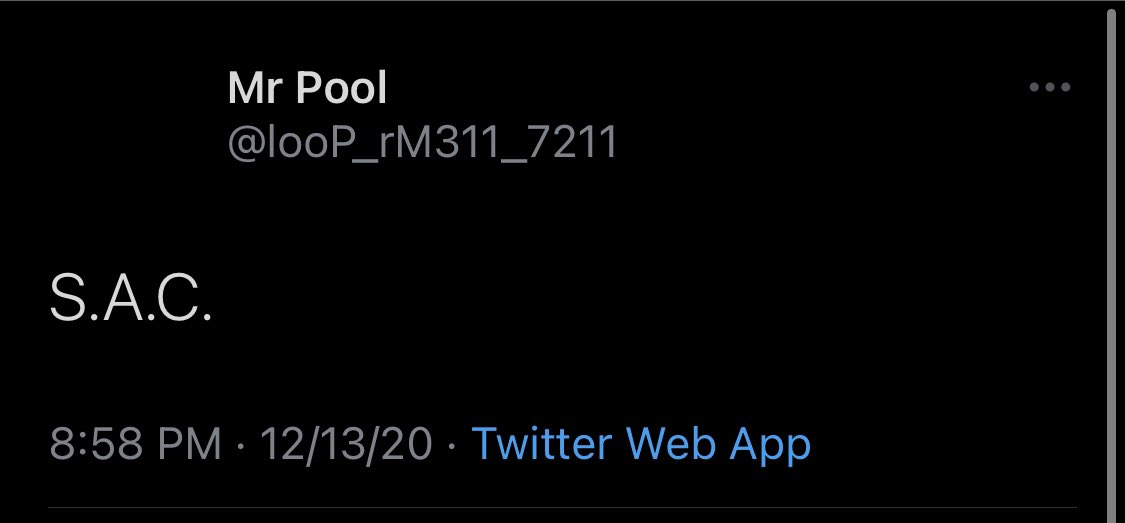 Mr Pool 12/13/20  8:58 PM est