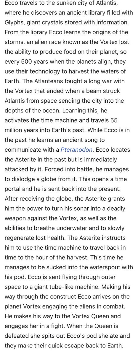 timturi's tweet image. Please read the entire plot of Ecco the Dolphin. Please share the weight of the knowledge with me.