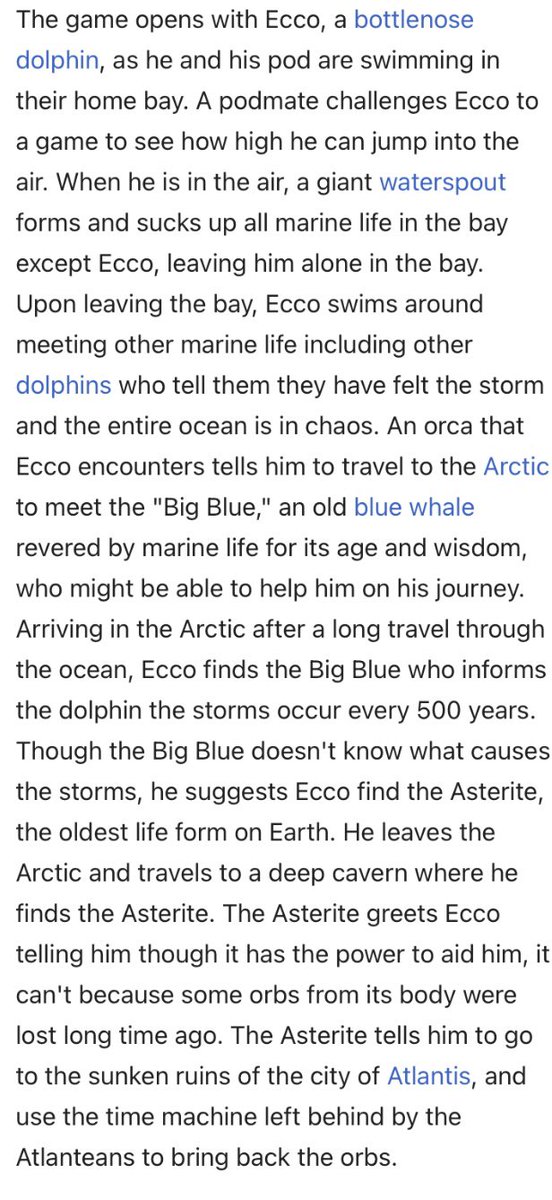 timturi's tweet image. Please read the entire plot of Ecco the Dolphin. Please share the weight of the knowledge with me.