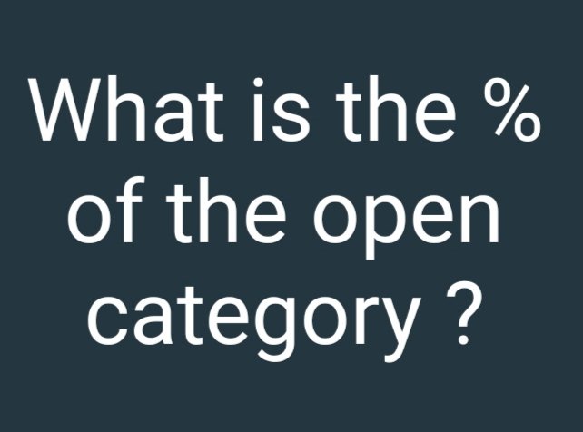 ShrirangAdv's tweet photo. The one thing required is to understand the numerical strength of the open category. Obviously, very few castes are out of the ambit of reservation, but it is instructive to know the % of the general category
#SaveMeritSaveNation
#FairnessInReservation
https://t.co/U1F4k10y2R https://t.co/whJzNWItpG