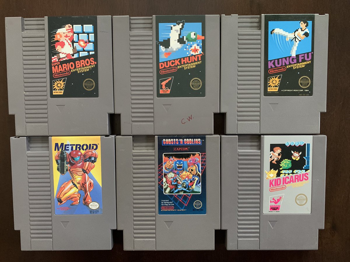 shitpostmcfranc's tweet photo. Feeling nostalgic today. These are the first games I remember playing in NES. What were your firsts?
#nintendo #nes #8bit #mario #supermario #kungfu #metroid #duckhunt #retrogaming #retrogames #retrogamer #retrocollector #gamecollecting #gamecollection #gaming #videogames https://t.co/Uz3TAkwSWz