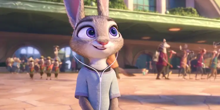 Also a few people have pointed out that Judy Hopps from Zootopia wears earbuds at one point.Which makes sense, yeah.